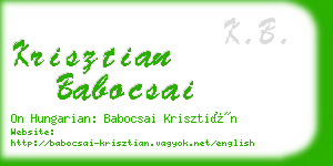 krisztian babocsai business card